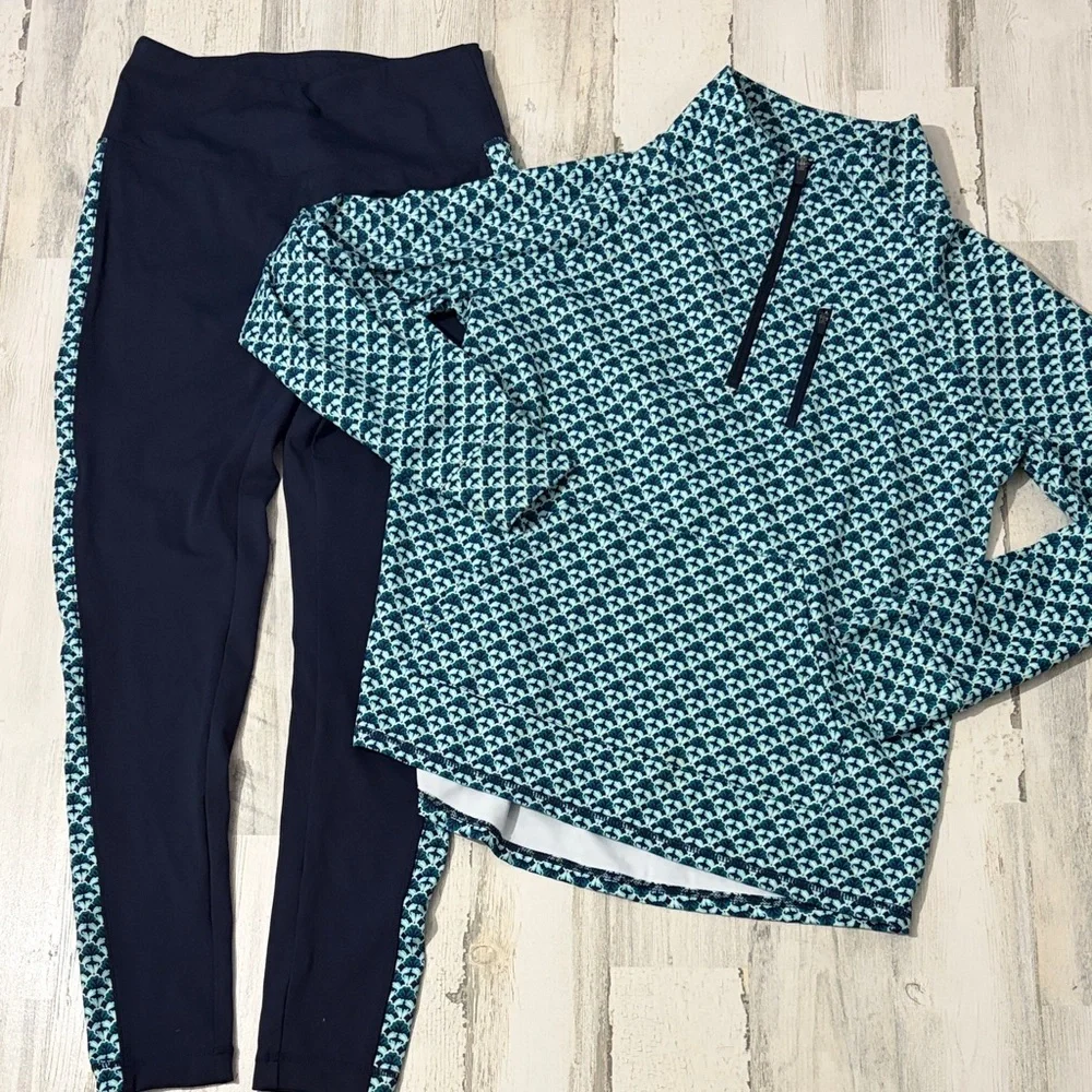 Talbots Out and About Scallop Print Set Size S/M - Picture 5 of 15